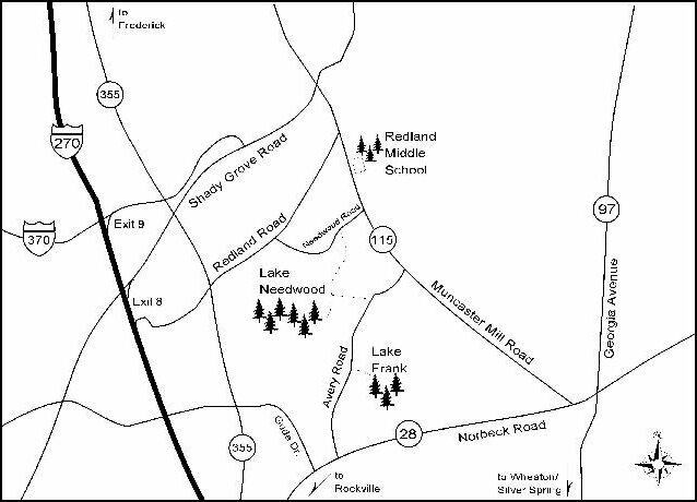 Map for Redland & Lake Frank